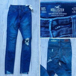 NWT Hollister Blue High Rise Skinny Jeans 00S